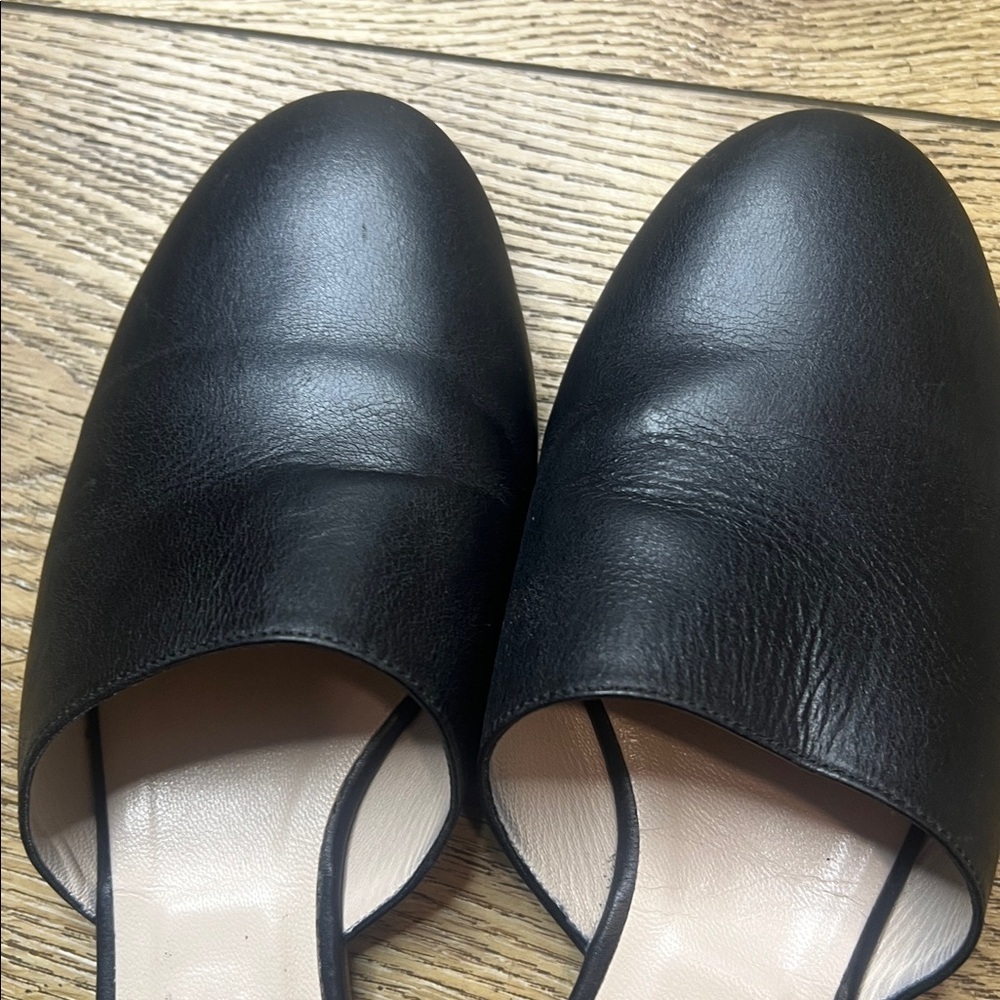 Emerson Fry Black Leather Slides Size 6 - Picture 9 of 10